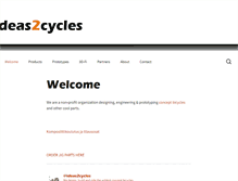 Tablet Screenshot of ideas2cycles.com